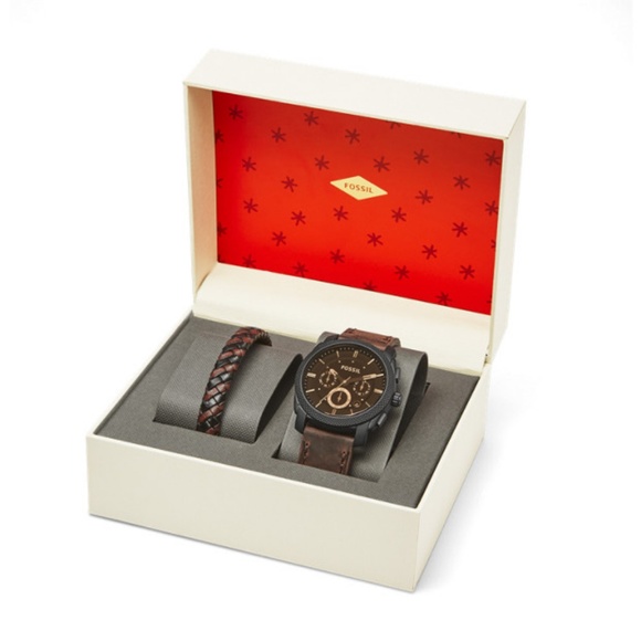 Machine Chronograph Dark Brown Leather Watch - Picture 2 of 2